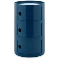 Kartell Componibili New Big Container Blau Ohne Rollen 3 Elemente