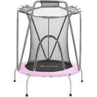 HyperMotion Trampolin Kind 137cm mit Sicherheitsnetz - 3-8 Jahre (bis zu 25 kg) - Haus und Garten