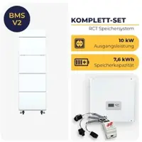 Rct power Storage DC 10.0 LAN Hybrid-Wechselrichter 10 kW mit Battery 7,6 kWh | Hochvolt-Speichersystem | 3-phasig