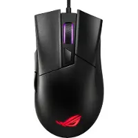 Asus ROG Gladius II Core, rechts, Optisch, USB Typ-A, 6200 DPI, Schwarz