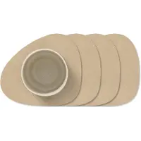 Lind DNA Untersetzer Glass Mat Curve Nupo Sand (4er Set)