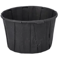 Papstar 100 Dressingbecher, Papier 110 ml Ø 7 cm · 4,2 cm schwarz