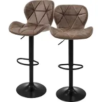 ML-Design | Set mit 2 Barhockern Leah aus Kunstleder Bruin Kunstleer 41x110x47 cm | NADUVI