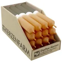 Kerzenfarm Hahn DIP DYE Stabkerzen Natur-Schlamm, 180/22 mm, , Brenndauer 7h, 16 St.