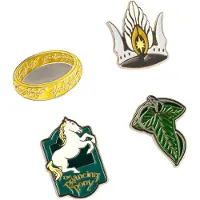 Grupo Erik Editores Erik Editores The Lord Of The Rings 4er-set Anstecknadeln Golden Golden One Size