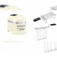 KitchenAid Set 1, Toaster + Brötchenaufsatz Artisan 5KMT2204 Crème