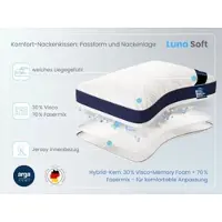 Arga Home AH Luna Soft Komfortkissen mit Visco und Soft-Schaum – 70x46 cm