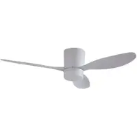 LUCANDE LED-Deckenventilator Kayu, weiß, DC, leise, Ø 132 cm Kayu, weiß / opal, für Wohn- / Esszimmer, Kunststoff, Modern