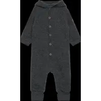 Mikk-Line Overall m. Kapuze - Wolle - Anthracite Melange - - 1 Jahr (80) - Overalls
