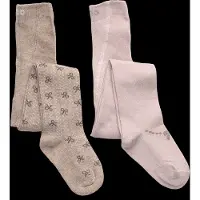 Minymo Strumpfhosen - 2er-Pack - Shell/beige m. Schleifen - - 56/62 - Strumpfhosen