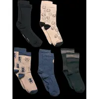 Minymo Socken - 5er-Pack - Army Green - - 31/34 - Socken