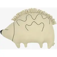 Nobodinoz Dekokissen L1N0 Hedgehog Cushion Enzo French Linen Green Tea (42 x 32 cm)