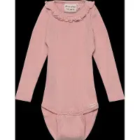 Minymo Body l/ä - Rib - Misty Rose - - 1 Jahr (80) - Body L/Ä