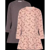 Minymo Sweatkleid - 2er-Pack - Misty Rose - - 7 Jahre (122) - Kleider