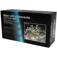 Linder Exclusiv GmbH LED 200 300 400 500 600 Lichterkette Beleuchtung weiß Weihnachten Kabel transparent, Lichterkette:400er