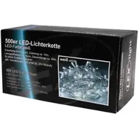 Linder Exclusiv GmbH LED 200 300 400 500 600 Lichterkette Beleuchtung weiß Weihnachten Kabel transparent, Lichterkette:500er