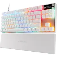 SteelSeries Apex Pro TKL Gen 3 White, Kabelgebunden, USB, Magnetic-mechanical key switch, QWERTY, RGB-LED, Weiß