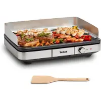Tefal Maxi Plancha Tischgrill CB690D, Schwarz, Rechteckig, 470 x 330 mm, 2 m, 2300 W, 520 mm