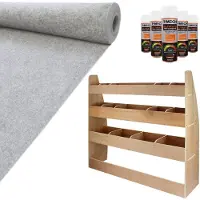 MonsterShop Camper Van Lining Silver 4 Way Stretch & VW Caddy SWB Van Racking Werkzeugaufbewahrung