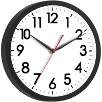 Membeli Tyme Wanduhr Modern 30 cm, leise, Analog, Schwarz Weiß