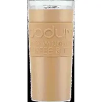 Bodum Thermobecher Travel Mug Vakuum Gepoedercoat Rostfreier Edelstahl Caramel 350 ml