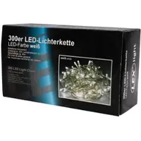 Linder Exclusiv GmbH LED 200 300 400 500 600 Lichterkette Beleuchtung weiß Weihnachten Kabel transparent, Lichterkette:300er