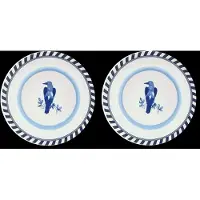 Pols Potten Essteller x Rijksmuseum Bird Patterned Blue 27 cm (Set von 2 Stück)