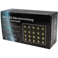 Lex 1.03 80er LED-Sternenvorhang - LED Farbe: warmweiß - LK010W