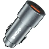 Wisam BWOO BO-CC73 PD Kfz-Ladegerät 1x USB-C - USB-A Anschluss 38W silber