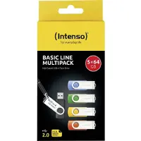 Intenso MEMORY DRIVE FLASH USB2 5X64GB MULTIPACK 3503595
