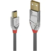 Lindy 36635, 7,5 m, USB A, Mini-USB B, USB 2.0, 0,48 Gbit/s, Grau