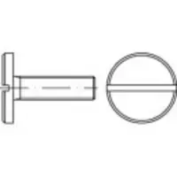 Toolcraft 119062 Flachkopfschrauben M10 25 mm Schlitz DIN 923 Stahl galvanisch verzinkt 50 St.