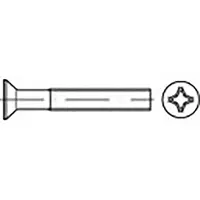 Toolcraft TO-6863355 Senkschrauben M5 20 mm Kreuzschlitz Phillips DIN 965 Edelstahl V2A A2 200 St.