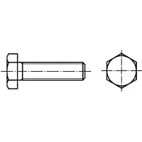 Toolcraft 133937 Sechskantschraube M12 25 mm Außensechskant DIN 961 Stahl galvanisch verzinkt 100 St.
