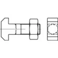 Toolcraft Toolcraft, Schrauben, Hammerkopfschrauben M6 50 mm V (50 Schrauben pro Stück)