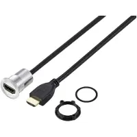 TRU COMPONENTS TC-11980456 HDMI Panel-Adapter Buchse HDMI-Buchse - HDMI-Stecker