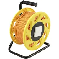 Renkforce RJ45 Netzwerk Kabeltrommel CAT 7a S/FTP 50.00 m Orange Rund
