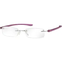 Eschenbach 2913-125, Unisex, Rechteck, Randlos, Kunststoff, Violett, Violett