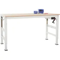 Manuflex AU9015.2001 Arbeitsgrundtisch UNIVERSAL Ergo K mit Multiplexplatte, BxTxH = 1000 x 800 x 722-1022 mm Rotorange (RAL 2001)