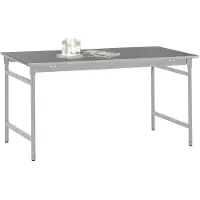 Manuflex BB3004.9006 Beistelltisch BASIS stationär mit Blechbelag-Platte in