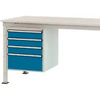 Manuflex ZB4814.5007 Gehäuse-Unterbau Stationär, Nutzhöhe 500 mm mit 4 Schubfächer. Für Tischtiefe 1200 mm