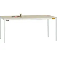 Manuflex LD1918.7035 ESD ESD-Arbeitstisch UNIDESK mit Melaminplatte, Gestell Lichtgrau RAL 7035, BxTxH = 1600 x 800 x 720-730 mm Lichtgrau (RAL 7035)