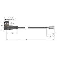 Turck 6625516 Sensor-/Aktor-Anschlussleitung 5 m Polzahl Sensoren: 4 1 St.