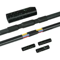 Hellermanntyton Warmschrumpf-Verbindungsgarnitur LVK-C-5x1.5-16 PO-X BK mit Connector