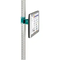 Manuflex ZB3630.5021 Monitorträger für UNIVERSAL und PROFI mit 80 mm-Doppelgelenk, VESA-Adapter 100 mm, in Wasserblau RAL 5021