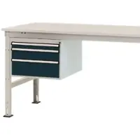 Manuflex ZB4666.7016 Gehäuse-Unterbau Mobil, Nutzhöhe 300 mm mit 3 Schubfächer. Für Tischtiefe 1000 mm