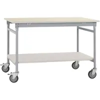 Manuflex BB5307.9006 Komplett-Beistelltisch BASIS mobil mit Kunststoff-Platte+