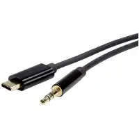 Roline Adapter Kabel USB Typ C - 3,5mm Audio, ST/ST, schwarz, 3 m