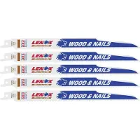 Lenoxx Lenox bajonetsavklinge 225mm - Bi-Metal 225x20x1.3mm 6tpi t/træ m/søm 656r 5stk