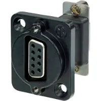 Neutrik NADB9FF-B Kabeladapter VGA Schwarz - Edelstahl (NADB9FF-B)